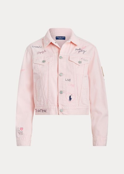 Chaquetas de Mezclilla Ralph Lauren Mujer Rosas - Pink Pony Trucker - FQBAK4307